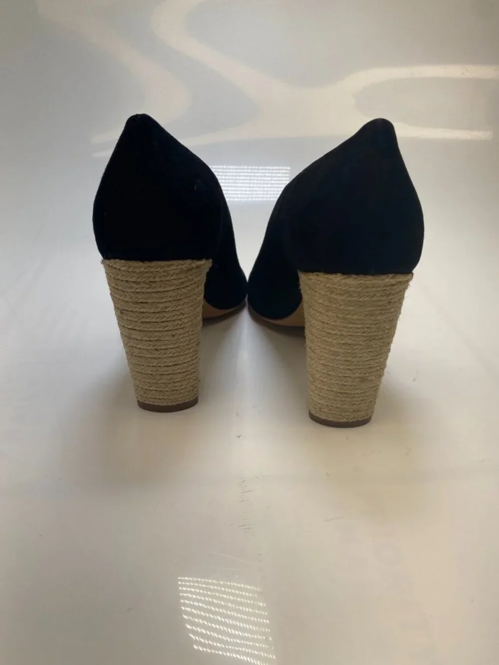 Vince Percey Women's  Black Peep Toe Suede Heel Sz  7